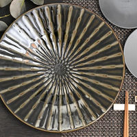 金正陶器 フォーカス織部輪二重9.5皿 31-41270-081 1セット(3個)（直送品）