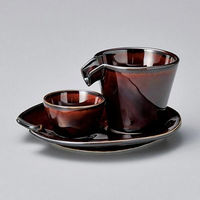 金正陶器 漆ブラウンしずる冷酒セット 31-48348-101 1個（直送品）