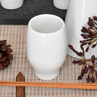 金正陶器 白磁 一献盃 ツボミ 31-49250-081 1セット(6個)（直送品）