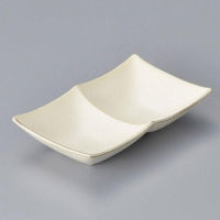 金正陶器 白練り粉引仕切皿 31-68114-201 1セット(6個)（直送品）