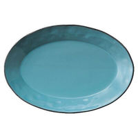 金正陶器 ラフェルム アンティークブルー 26cmプラター 54-13587048 1個（直送品）