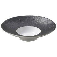 金正陶器 グラヴェール シャルボン 23cmブロードリムボウル リムブラック 54-13737024 1個（直送品）