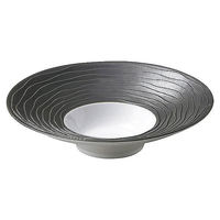 金正陶器 グラヴェール スワレ 23cmブロードリムボウル リムブラック 54-13738024 1個（直送品）