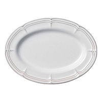 金正陶器 ラフィネ スモークホワイト 25cmオーバルプラター 54-15910048 1個（直送品）