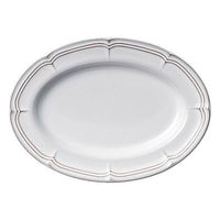 金正陶器 ラフィネ スモークホワイト 28.5cmオーバルプラター 54-15910047 1個（直送品）