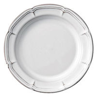 金正陶器 ラフィネ スモークホワイト 19.5cmリムプレート 54-15910106 1セット(3個)（直送品）