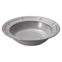 金正陶器 ラフィネ ストームグレー 21.5cmリムスープボウル 54-15973012 1セット(3個)（直送品）