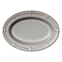 金正陶器 ラフィネ ストームグレー 28.5cmオーバルプラター 54-15973047 1個（直送品）