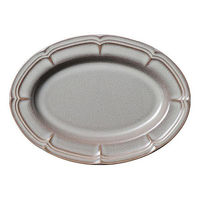 金正陶器 ラフィネ ストームグレー 25cmオーバルプラター 54-15973048 1個（直送品）