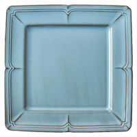 金正陶器 ラフィネ アンティークブルー 20cmスクエアープレート 54-15987064 1個（直送品）