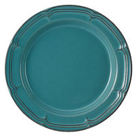 金正陶器 ラフィネ アンティークブルー 19.5cmリムプレート 54-15987106 1セット(3個)（直送品）