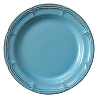 金正陶器 ラフィネ アンティークブルー 17.5cmリムプレート 54-15987107 1セット(6個)（直送品）