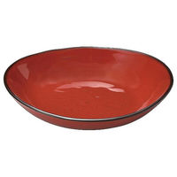 金正陶器 ラフェルム ヴィンテージレッド 22.5cm深皿 54-16244012 1セット(3個)（直送品）