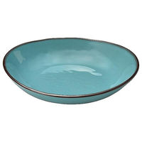 金正陶器 ラフェルム アンティークブルー 22.5cm深皿 54-16287012 1セット(3個)（直送品）