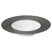 金正陶器 グラヴェール スワレ 26.5cmディープスープボウル リムブラック 54-18038523 1個（直送品）