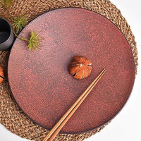 金正陶器 茜縅 27.5cm皿 54-18104002 1個（直送品）