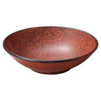 金正陶器 茜縅 14cm浅ボウル 54-18104115 1セット(6個)（直送品）