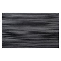 金正陶器 ジャパニーズモダン マットブラック 24cm線紋平長角皿 54-19530038 1個（直送品）