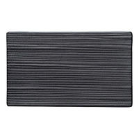 金正陶器 ジャパニーズモダン マットブラック 16.5cm線紋平長角皿 54-19530039 1セット(3個)（直送品）