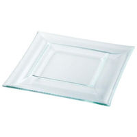 金正陶器 クリア 24.5cmスクエアーカーブリムプレート 54-g2670162 1セット(3個)（直送品）