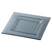 金正陶器 シーニュ スモーク 14.5cmスクエアーリムプレート 54-g2730066 1セット(6個)（直送品）