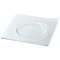 金正陶器 クリア 20cmスクエアーベンドリム丸皿 54-g2770364 1セット(3個)（直送品）