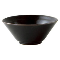 金正陶器 柚子黒天目 4.8飯碗 59-048-E021 1セット(6個)（直送品）