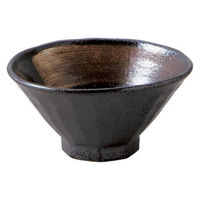 金正陶器 黒結晶 八角4.8飯碗 59-430-A501 1セット(6個)（直送品）