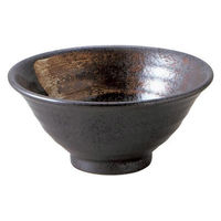 金正陶器 黒結晶 六兵衛 4.8飯碗 59-430-A504 1セット(6個)（直送品）