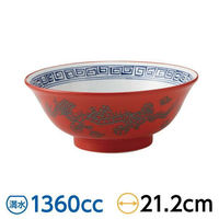 金正陶器 彩龍赤 6.8高台丼 59-203-E027AK 1セット(3個)（直送品）