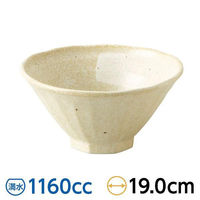 金正陶器 赤志野 八角6.3丼 59-431-A502 1セット(3個)（直送品）