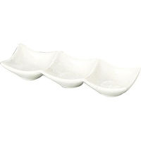 金正陶器 鳴門 粉引 20cm三連皿 63-11-137-10 1セット(6個)（直送品）