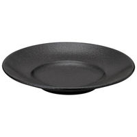 金正陶器 鳴門 黒耀 白刷毛目 22cm丼受皿 63-11-147-16 1セット(6個)（直送品）