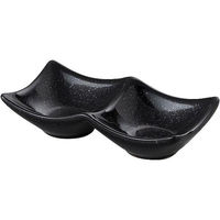 金正陶器 天河 黒御影 14cm二連皿 63-11-155-2 1セット(6個)（直送品）