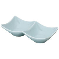 金正陶器 天青 青白磁 14cm二連皿 63-11-158-2 1セット(6個)（直送品）