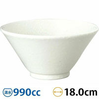 金正陶器 綿雪 粉引 切立18cm深丼 63-11-163-8 1セット(6個)（直送品）