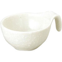 金正陶器 綿雪 粉引 9cm手付プチボール 63-11-164-8 1セット(10個)（直送品）