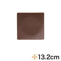 金正陶器 角和皿 赤茶備前 14cm正角皿 63-11-176-5 1セット(6個)（直送品）