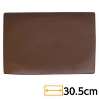 金正陶器 角和皿 赤茶備前 31cm長角皿 63-11-176-6 1個（直送品）