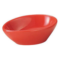 金正陶器 9cm楕円鉢 赤 63-11-181-10 1セット(10個)（直送品）