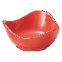 金正陶器 8cmトライアングル鉢 赤 63-11-181-4 1セット(6個)（直送品）