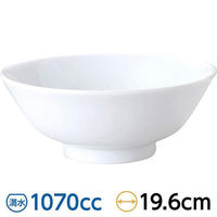 金正陶器 白中華 反高台20cm丼 63-11-195-18 1セット(6個)（直送品）