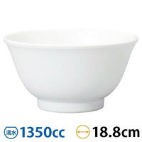 金正陶器 白中華 反19cm深丼 63-11-197-1 1セット(6個)（直送品）