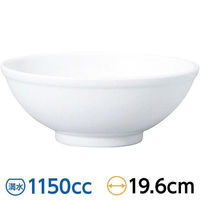 金正陶器 白中華 玉渕20cm丼 63-11-196-6 1セット(6個)（直送品）