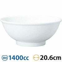 金正陶器 白中華 玉渕21cm丼 63-11-196-5 1セット(6個)（直送品）