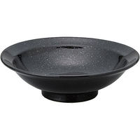 金正陶器 黒中華 黒御影 丸高台22cm深皿 63-11-206-11 1セット(6個)（直送品）