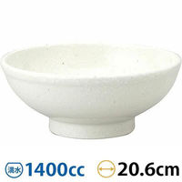 金正陶器 和風中華 粉引 玉渕21cm丼 63-11-211-3 1セット(6個)（直送品）