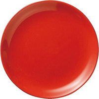 金正陶器 紅中華 メタ玉19cm皿 赤 63-11-217-4 1セット(6個)（直送品）