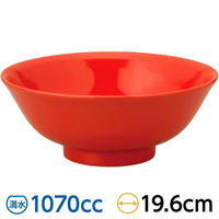 金正陶器 紅中華 反高台20cm丼 赤 63-11-217-17 1セット(3個)（直送品）