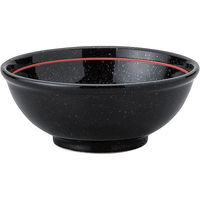 金正陶器 玄よう 黒御影 下絵赤ライン 玉渕16cm丼 63-11-220-11 1セット(6個)（直送品）